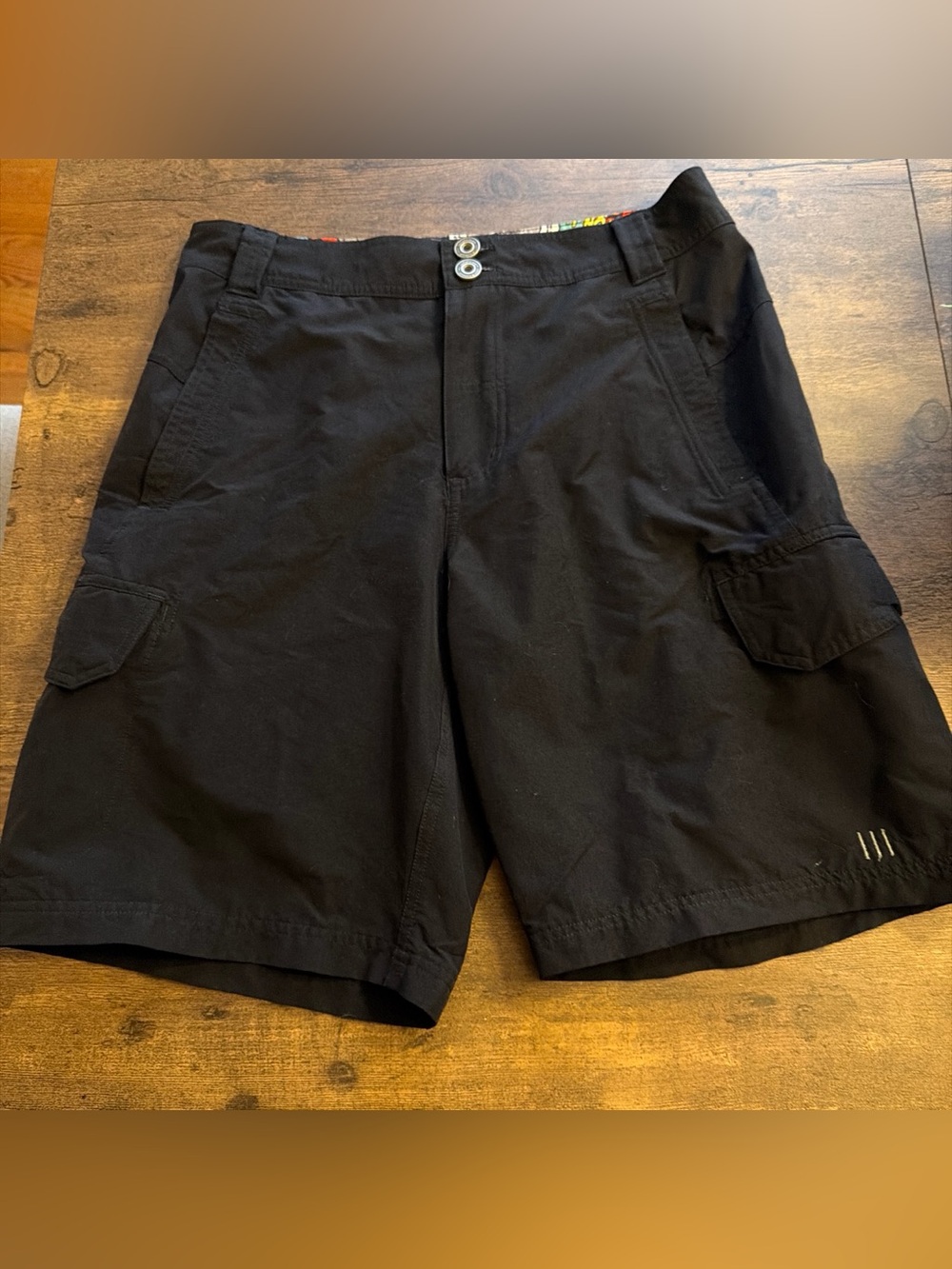 lululemon athletica Men's Black Cargo Shorts - Utility Pocket Design